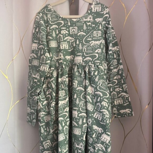 Hanna Andersson Green Dress - Picture 1 of 2